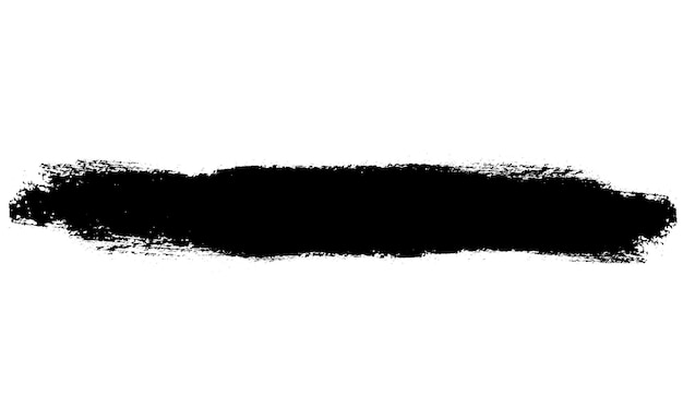 Tratto di pennello nero su sfondo bianco