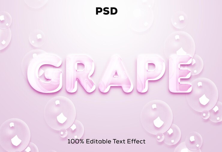 PSD trauben-3d-texteffekt