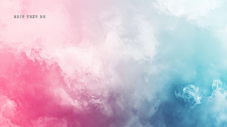 PSD traumerischer pastellroter und blauer himmel mit flauschigen wolken im hintergrund