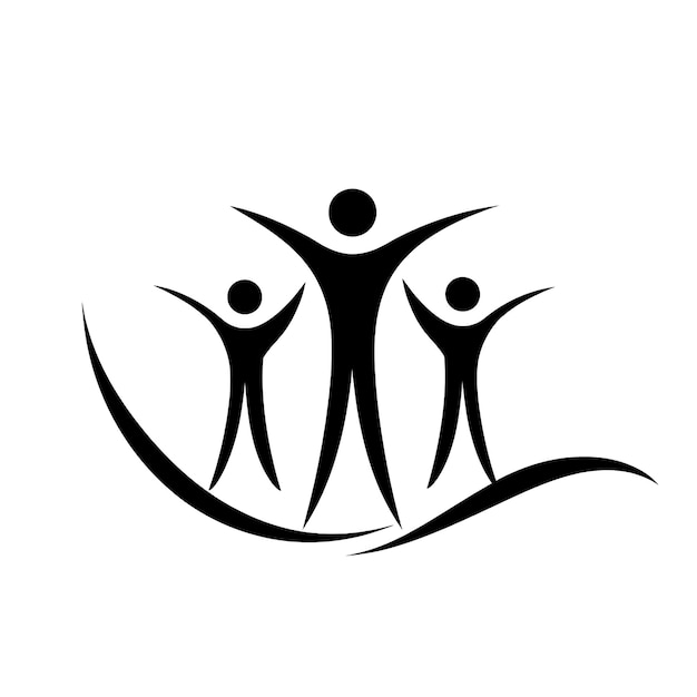 Travail d'équipe design de logo d'icône de personnes Concept d'affaires et de finances isolé sur un fond transparent