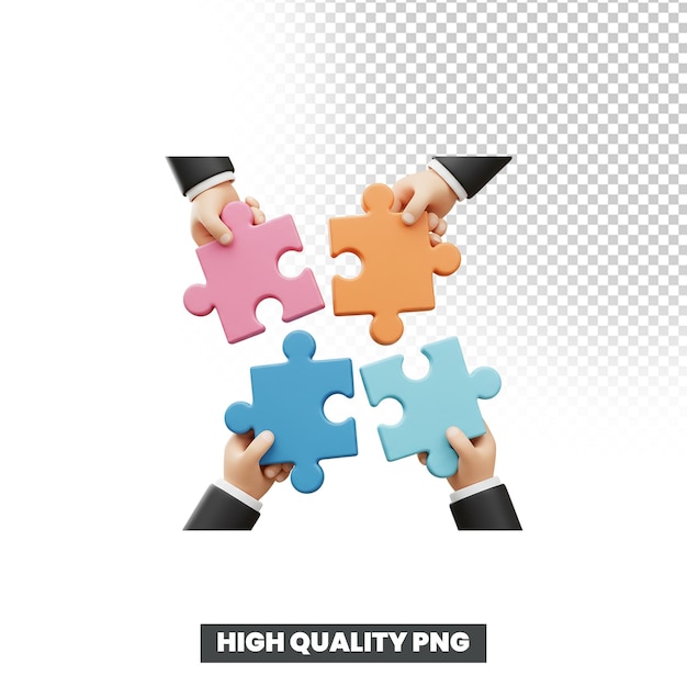 Travail d'équipe Puzzle Collaboration et unité