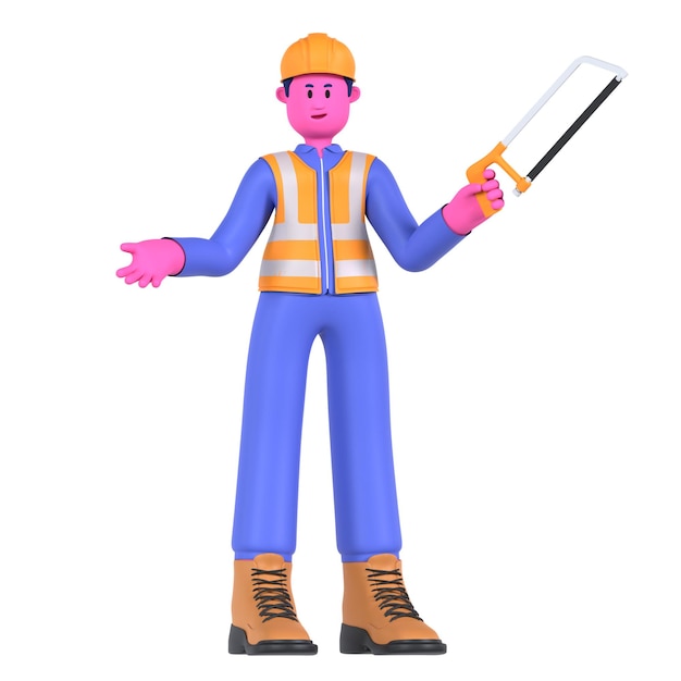 Travailleur masculin dans l'industrie de la construction