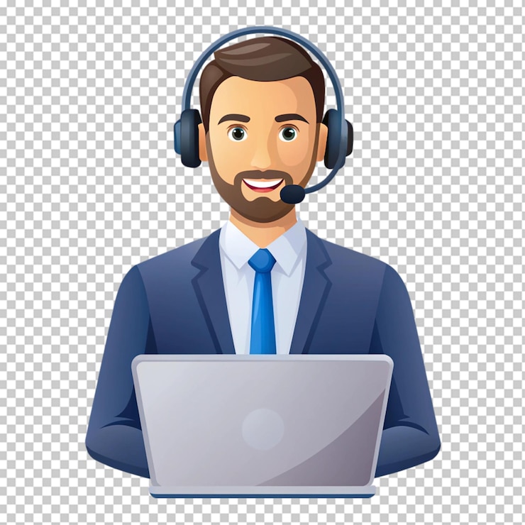 PSD travailleurs illustrés sur un fond transparent