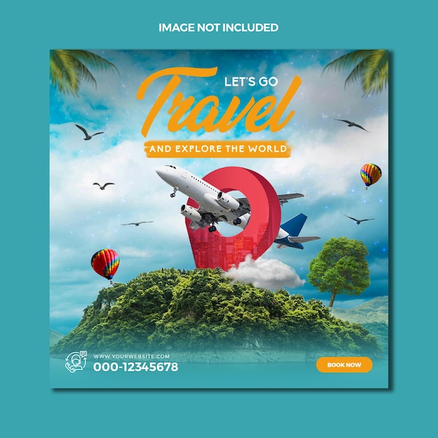 travel agency social media post template