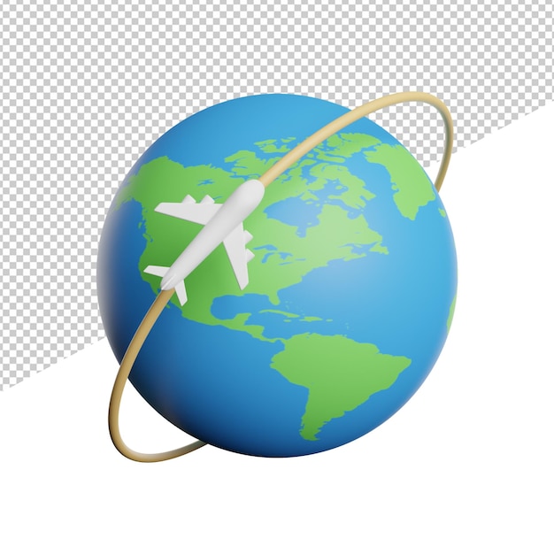 Travel Blogger Vacations Vorderansicht 3D-Symbole, die Abbildungen auf transparentem Hintergrund rendern