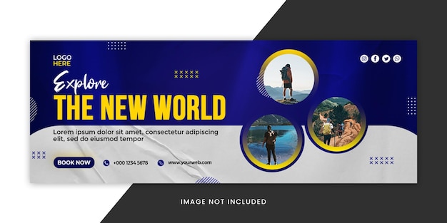 Travel The World Social Media Facebook-Cover-Vorlage