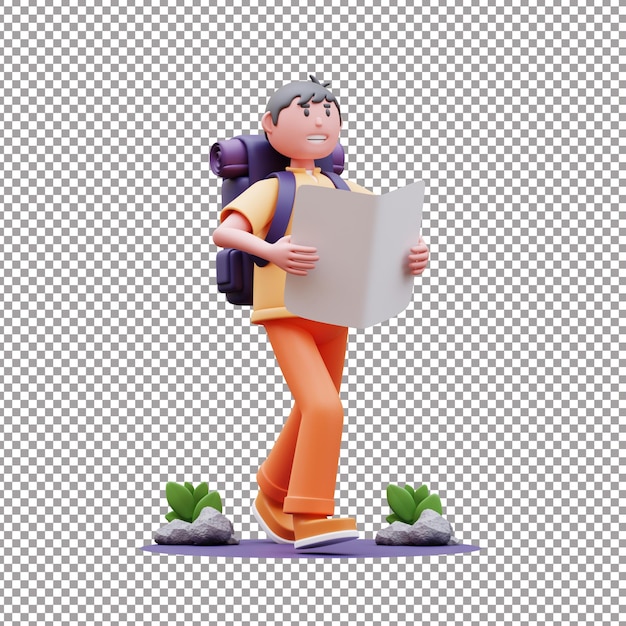 Traveler boy vista do mapa renderizado arquivo