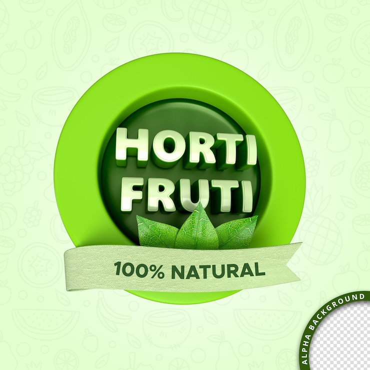 PSD trazado de recorte 3d hortifruti