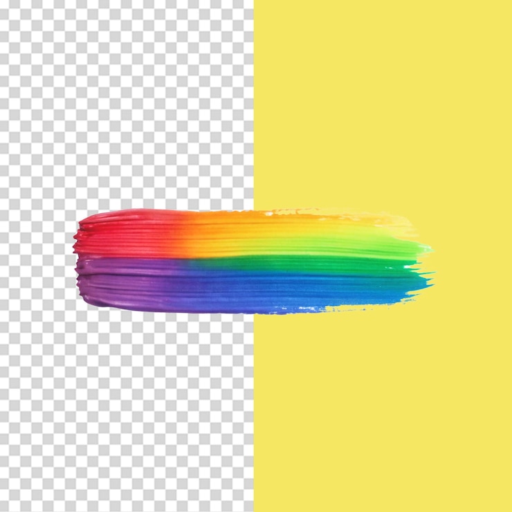 PSD el trazo de color aislado sobre un fondo transparente