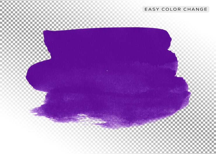 PSD trazo de pincel de color púrpura psd sobre fondo transparente