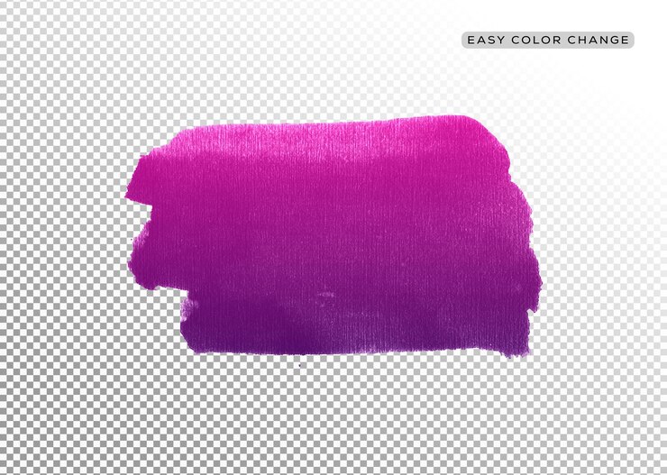 PSD trazo de pincel rosa psd sobre fondo de transparencia
