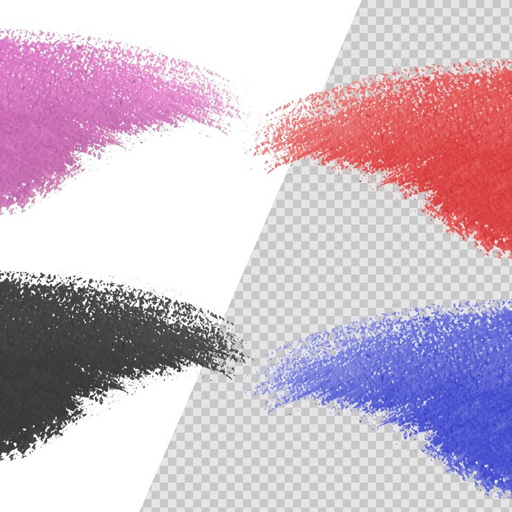 PSD trazo de textura de pintura de pincel de color en la pared aislada