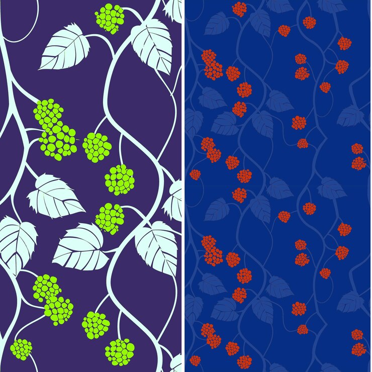 PSD tre diverse carte colorate con uva e un bicchiere di vino