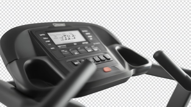 Treadmill à haute efficacité avec des commandes numériques avancées isolé sur un fond propre pour la promotion de la forme physique et de l'exercice