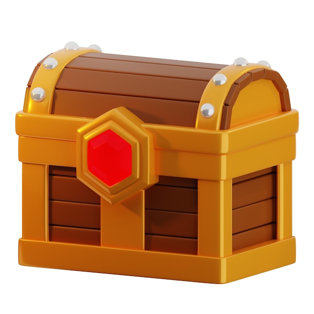 Treasure Chest in Cartoon Style