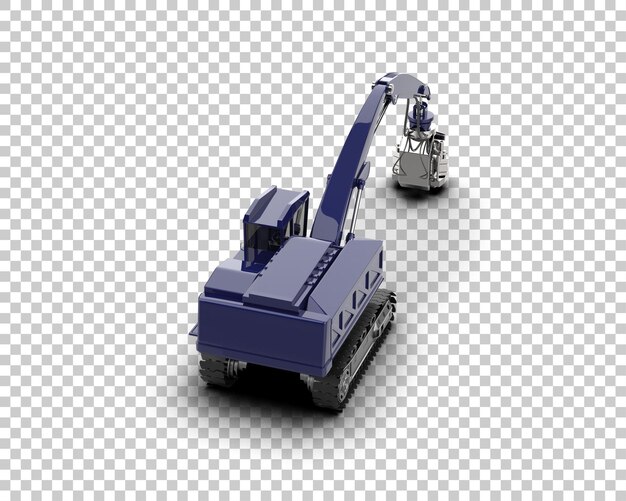 Tree Cutting Machine isolated on background 3d rendering illustration