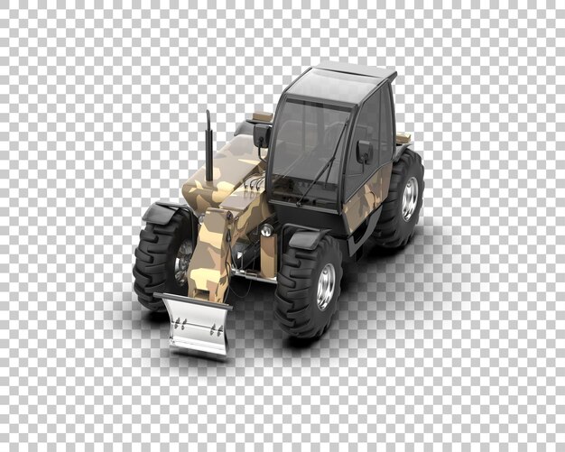 tree cutting machine isolated on background 3d rendering illustration