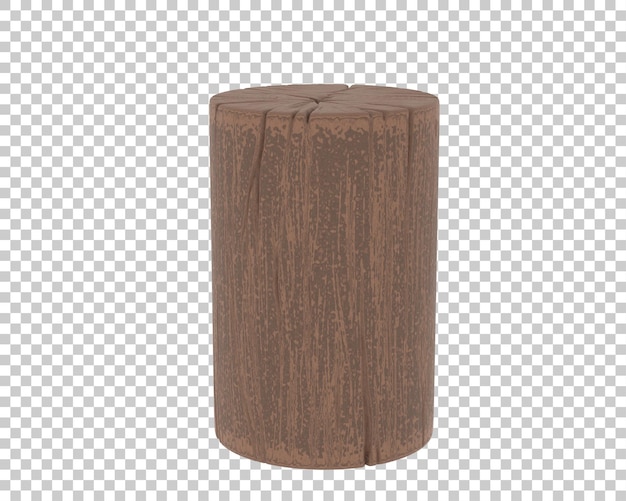 tree trunk isolated on background 3d rendering illustration