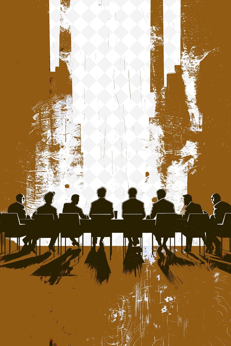 PSD treffen mit branchenführern zur erörterung der wahlkampagne von bitcoin presidentia flat illustration