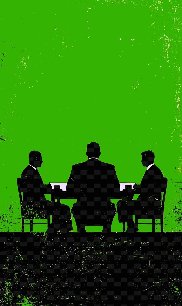 PSD treffen mit einem präsidentschaftskandidaten und bitcoin-investoren flat illustration wahlkampagne