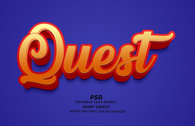 Treiber PSD 3d bearbeitbare Texteffekte