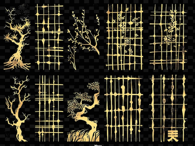 PSD trellises inspirados en zen arte de píxeles con diseños minimalistas y textura creativa diseños de artículos de neón y2k