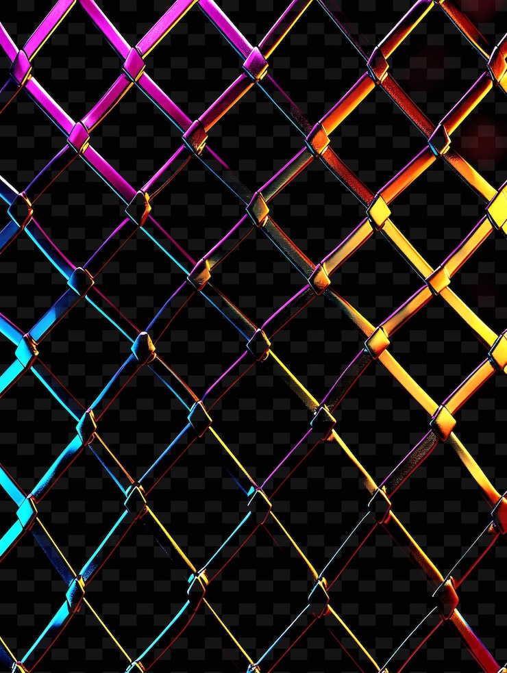 PSD trellises metálicos arte de píxeles con una textura creativa brillante y reflectante diseños de artículos de neón y2k
