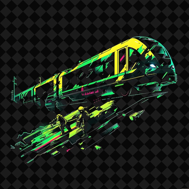 un tren con la palabra "el nombre del tren" en el lado