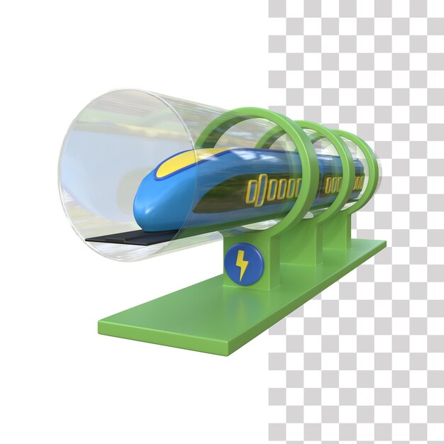 Un tren verde con un logotipo azul y amarillo y un tren azul con un número 1 amarillo.