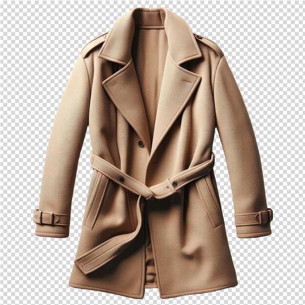 PSD un trench-coat brun avec un col brun