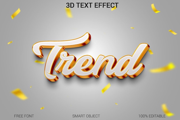 trend 3D Text Effect Templet