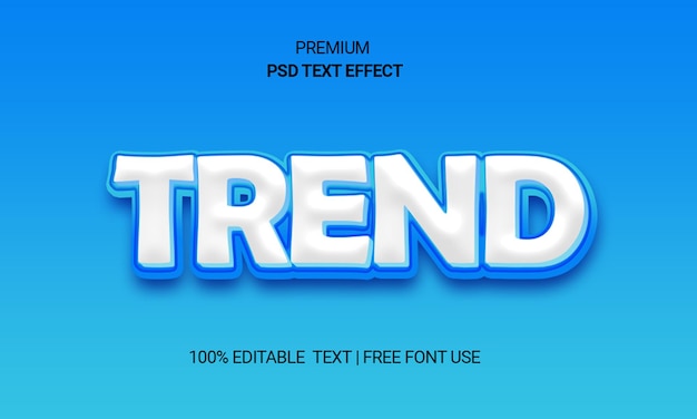 Trend bearbeitbarer glänzender Textstileffekt Premium psd