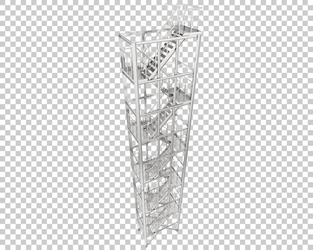 Treppe isoliert auf transparentem Hintergrund 3D-Rendering-Illustration