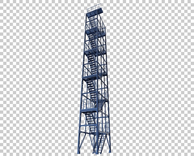 Treppe isoliert auf transparentem Hintergrund 3D-Rendering-Illustration