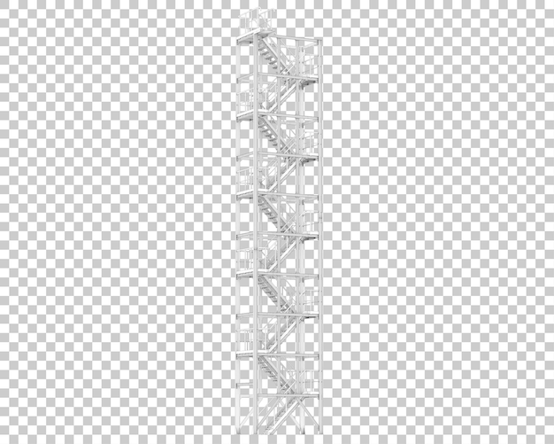 Treppe isoliert auf transparentem Hintergrund 3D-Rendering-Illustration