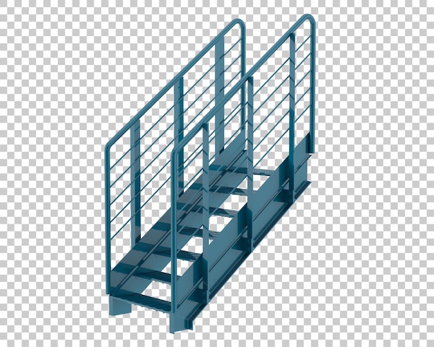 Treppe isoliert auf transparentem hintergrund 3d-rendering-illustration