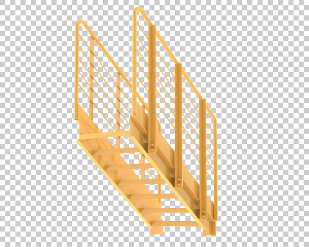 Treppe isoliert auf transparentem Hintergrund 3D-Rendering-Illustration