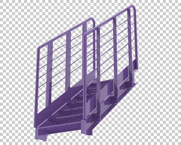 Treppe isoliert auf transparentem Hintergrund 3D-Rendering-Illustration