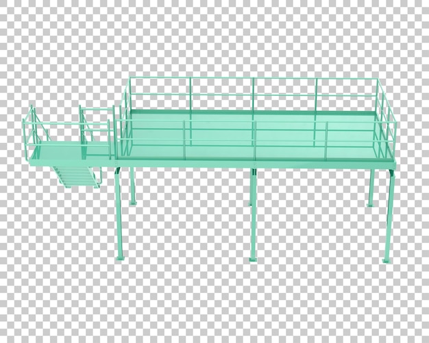 Treppe isoliert auf transparentem Hintergrund 3D-Rendering-Illustration