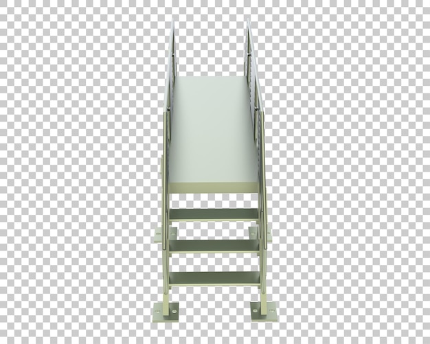 PSD treppe isoliert auf transparentem hintergrund 3d-rendering-illustration