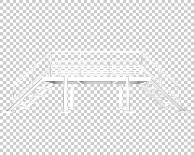 Treppe isoliert auf transparentem Hintergrund 3D-Rendering-Illustration