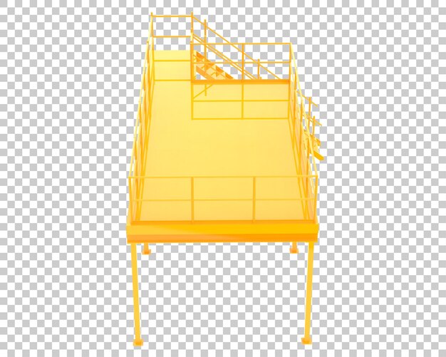 Treppen, die auf durchsichtigem Hintergrund isoliert sind, 3D-Rendering-Illustration