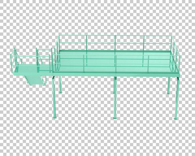 Treppen, die auf durchsichtigem Hintergrund isoliert sind, 3D-Rendering-Illustration