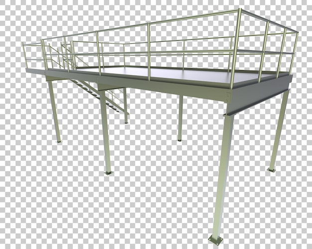 Treppen, die auf durchsichtigem Hintergrund isoliert sind, 3D-Rendering-Illustration