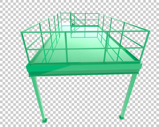 Treppen, die auf durchsichtigem Hintergrund isoliert sind, 3D-Rendering-Illustration