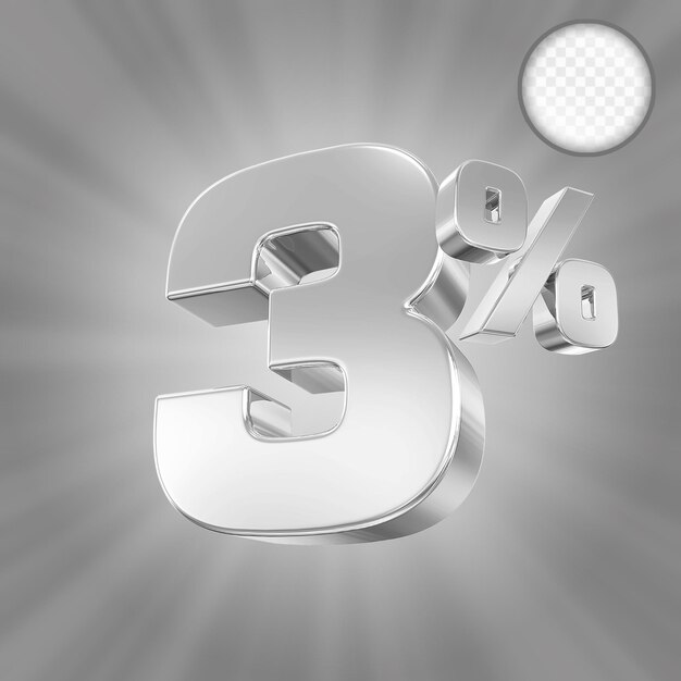 Tres por ciento de descuento en la venta de plata 3D