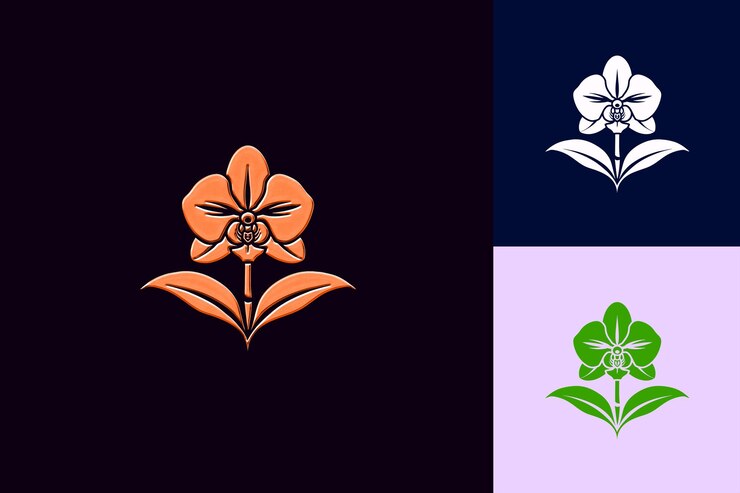 PSD tres flores diferentes con las flores blancas en la parte inferior
