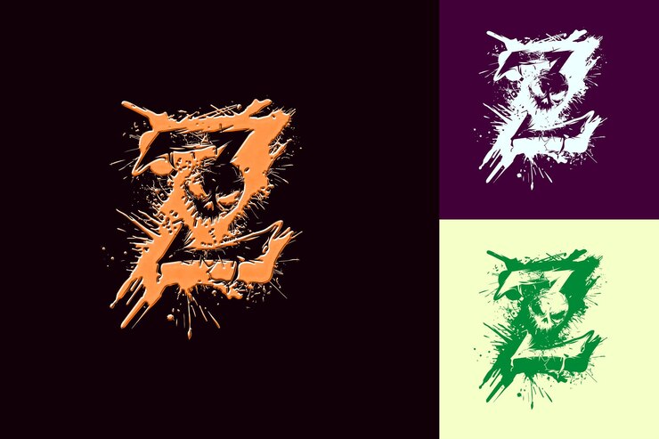 PSD tres imágenes diferentes de las letras w e i