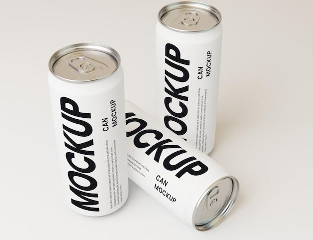 tres latas de arte en blanco y negro están alineadas con una que dice cita prueba cita