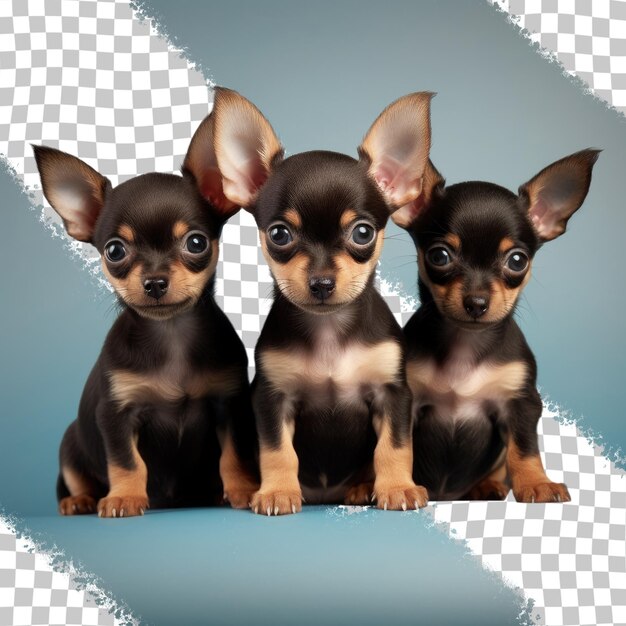 PSD três lindos filhotes de toy terrier russo